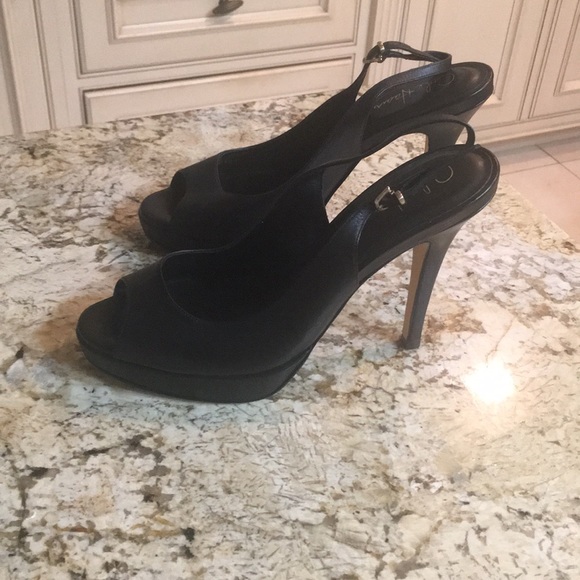 Cole Haan Black Leather Platforms 8 1/2 - Picture 2 of 8